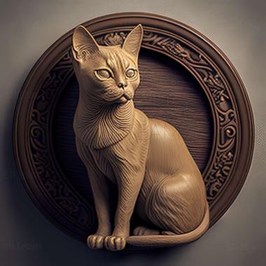 3D model Burmese cat (STL)